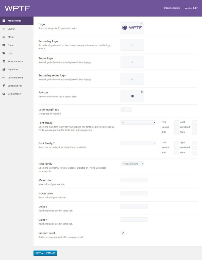 main - WordPress Theme Framework